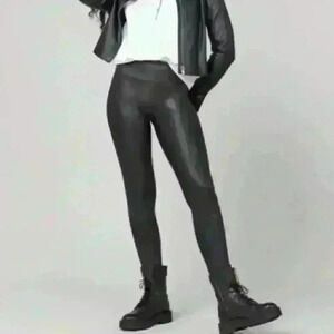 Spanx Faux Leather Leggings Black Size Small